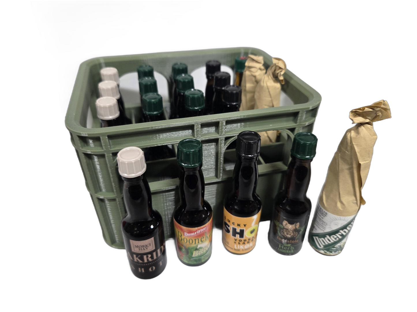 Kasse til 20 Bitter (Typen af flasker som eks Underberg)