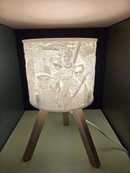 Bordlampe Skærm – Personligt Design (Cylinder Ø20 cm)