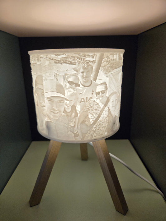 Bordlampe Skærm – Personligt Design (Cylinder Ø20 cm)