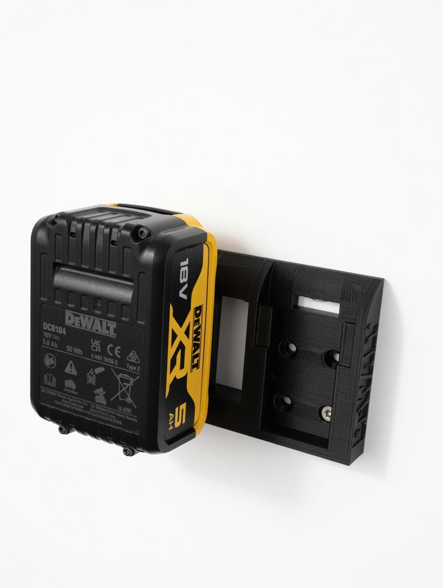 Vægholder til DeWALT 18V batterier