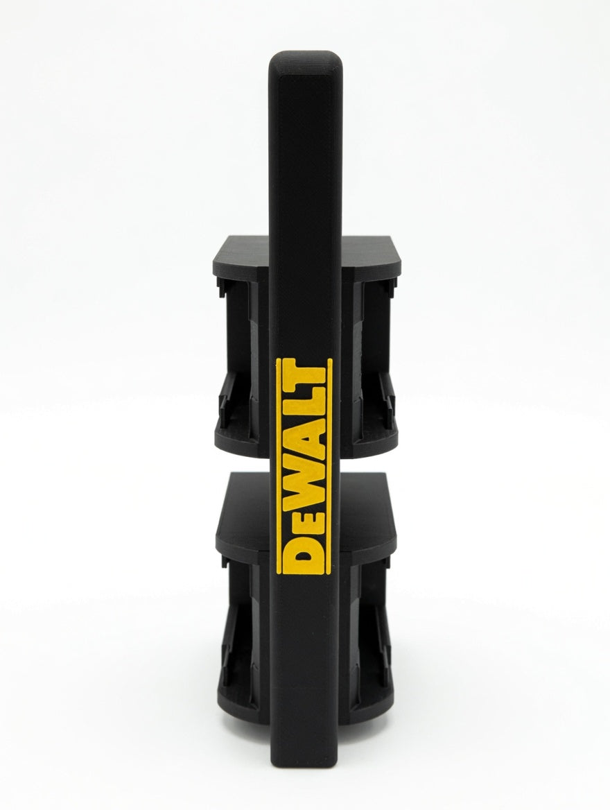 Transportabel holder til 4× DeWALT 18V batterier