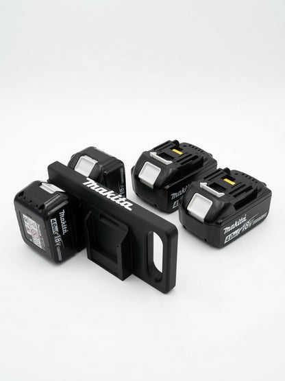 Transportabel holder til 4× Makita 18V batterier