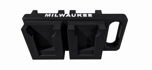 Transportabel holder til 4× Milwaukee 18V batterier