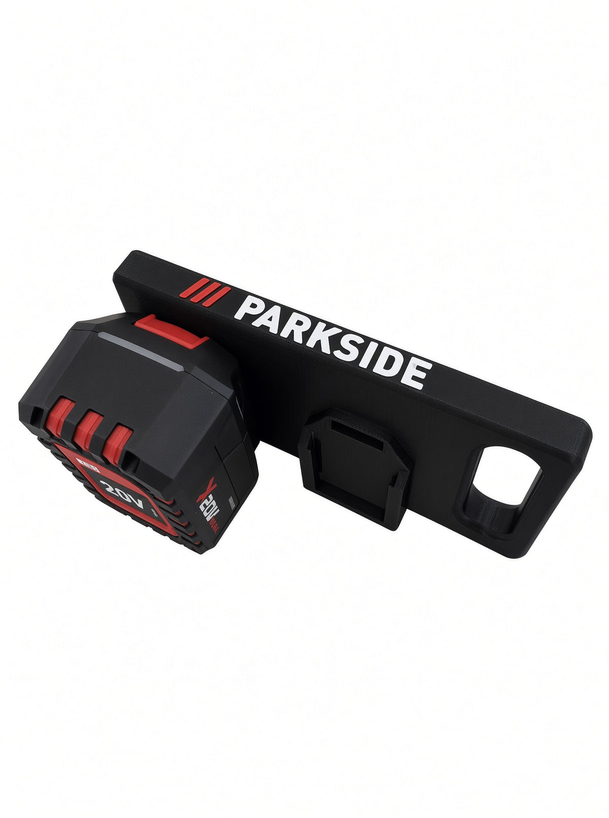 Transportabel holder til 4× Parkside 20V batterier