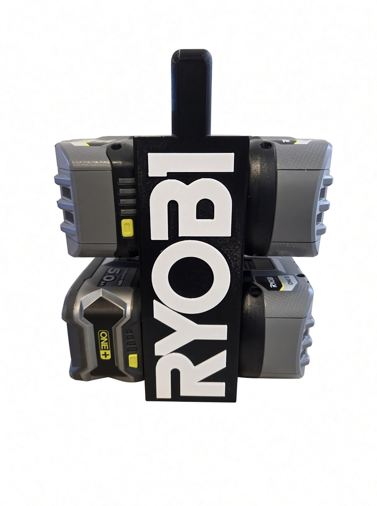 Transportabel holder til 4× Ryobi 18V batterier