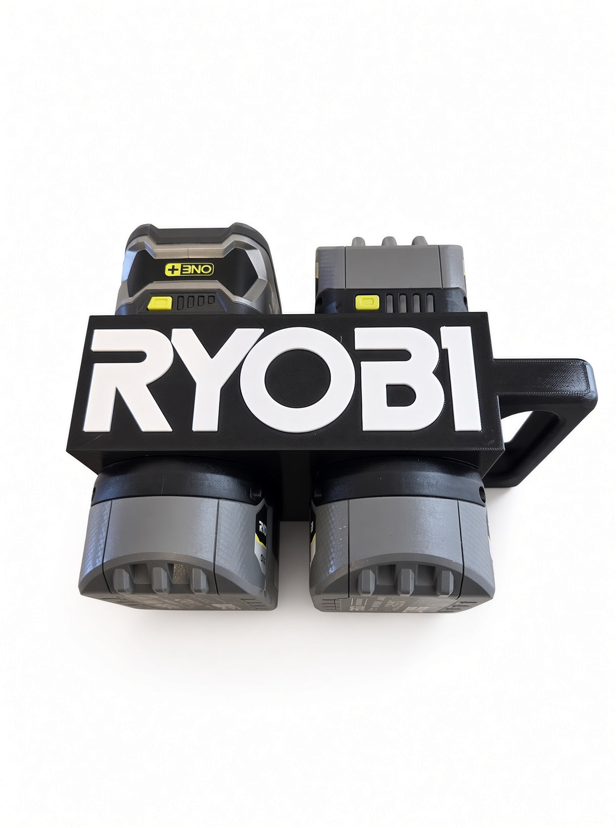 Transportabel holder til 4× Ryobi 18V batterier