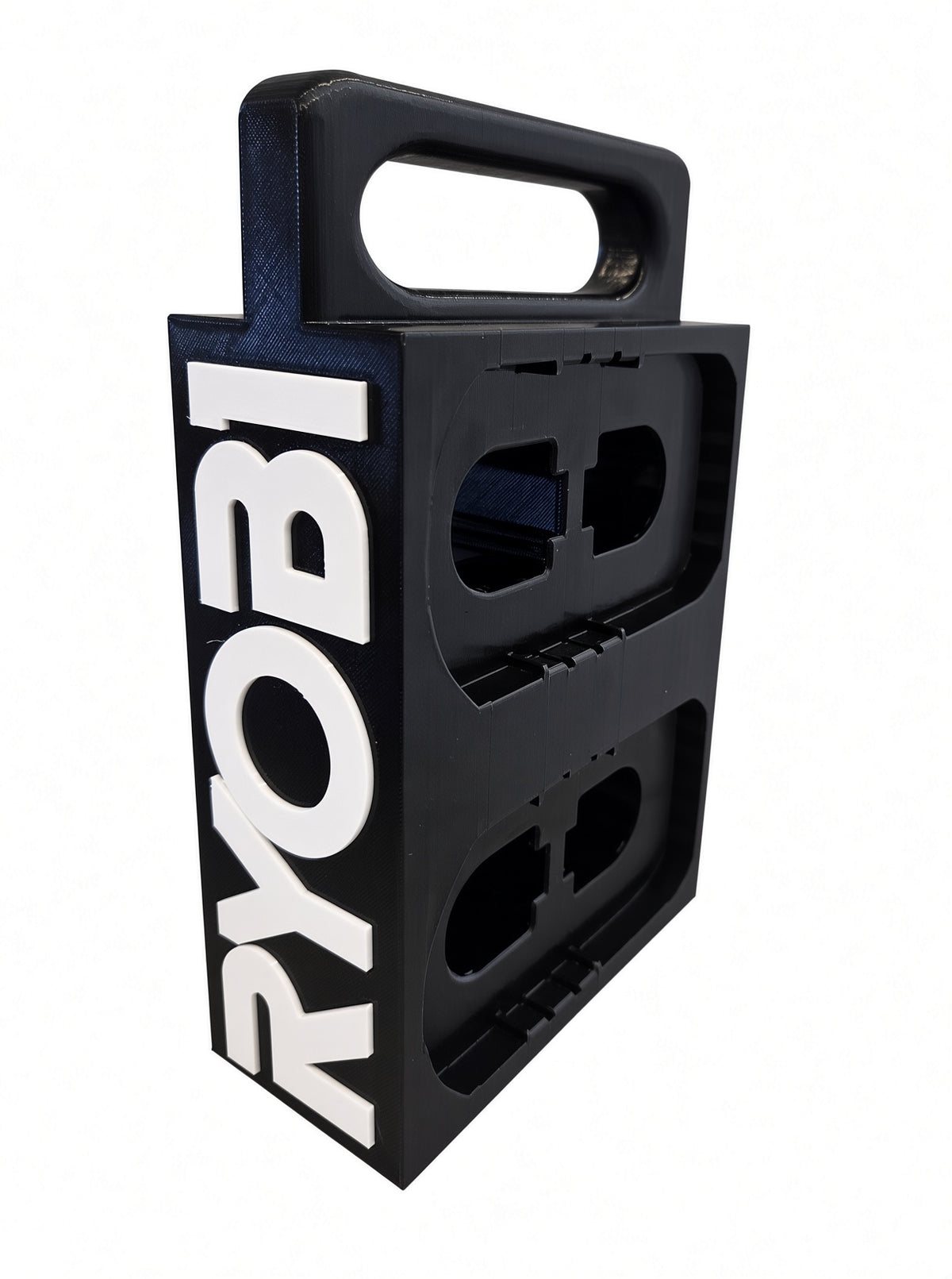 Transportabel holder til 4× Ryobi 18V batterier