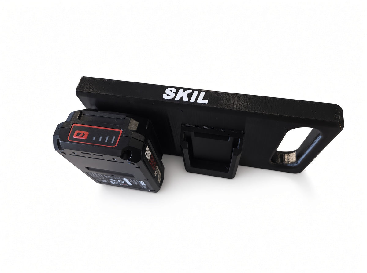 Transportabel holder til 4× SKIL 20V batterier